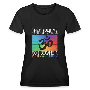 Reiki Energie Reiki Meister - Frauen Funktions-T-Shirt - Schwarz - Vorne - AI Model Female 172 light (172cm)