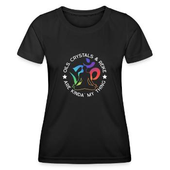 Reiki - Frauen Funktions-T-Shirt - Schwarz - Vorne - AI Model Female 172 light (172cm)