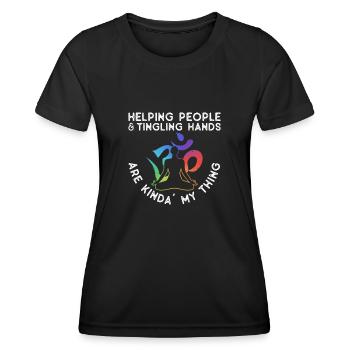 Reiki - Frauen Funktions-T-Shirt - Schwarz - Vorne - AI Model Female 172 light (172cm)