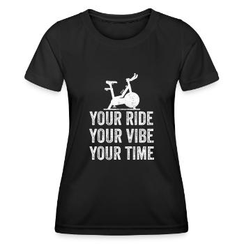 Votre Ride Your Vibe Your Time Gym de motivation - T-shirt sport Femme - noir - Devant - AI Model Female 172 light (172cm)