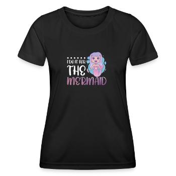 Je le fais pour la sirène - T-shirt sport Femme - noir - Devant - AI Model Female 172 light (172cm)