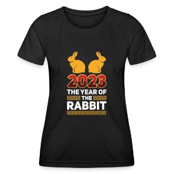 2023 The year of the rabbit Chinese Zodiac - Women's Functional T-Shirt - black - Front - AI Model Female 172 light (172cm)