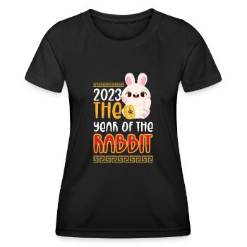2023 The year of the rabbit Chinese Zodiac - Women's Functional T-Shirt - black - Front - AI Model Female 172 light (172cm)
