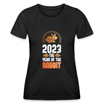 2023 The year of the rabbit Chinese Zodiac - Women's Functional T-Shirt - black - Front - AI Model Female 172 light (172cm)