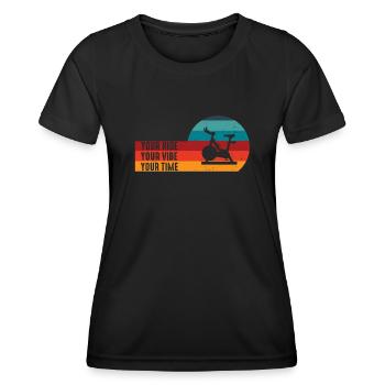 Votre Ride Your Vibe Your Time Gym de motivation - T-shirt sport Femme - noir - Devant - AI Model Female 172 light (172cm)