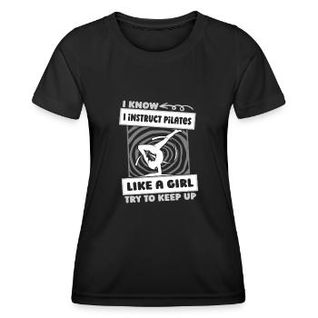 Pilates Teachers Girls - Women's Functional T-Shirt - black - Front - AI Model Female 172 light (172cm)