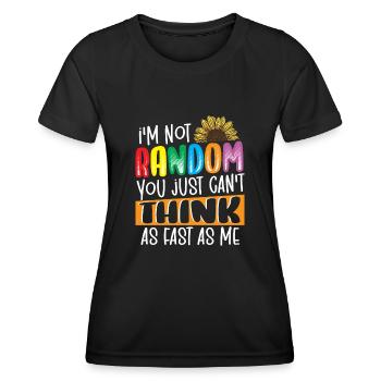 Je ne suis pas un survivant du TDAH au hasard - T-shirt sport Femme - noir - Devant - AI Model Female 172 light (172cm)
