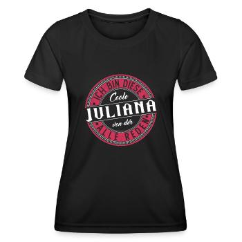 Juliana Geschenkidee Geschenk Geburtstag - Frauen Funktions-T-Shirt - Schwarz - Vorne - AI Model Female 172 light (172cm)