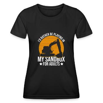 Baggerfahrer Bagger - Frauen Funktions-T-Shirt - Schwarz - Vorne - AI Model Female 172 light (172cm)