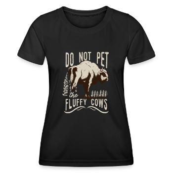 Ne caressez pas les vaches moelleuses - T-shirt sport Femme - noir - Devant - AI Model Female 172 light (172cm)