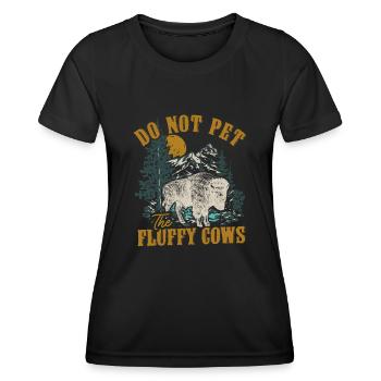 Ne caressez pas les vaches moelleuses - T-shirt sport Femme - noir - Devant - AI Model Female 172 light (172cm)