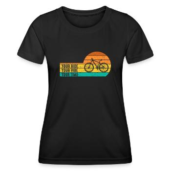 VTT Votre Balade Your Vibe Votre Temps - T-shirt sport Femme - noir - Devant - AI Model Female 172 light (172cm)