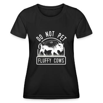 Ne caressez pas les vaches moelleuses - T-shirt sport Femme - noir - Devant - AI Model Female 172 light (172cm)