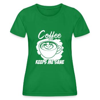 Coffee Morning grouch Coffee drinkers - Women's Functional T-Shirt - kelly green - Front - AI Model Female 172 dark (172cm)