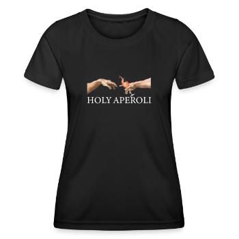 Saint Cocktail Création D’Adam Alcool - T-shirt sport Femme - noir - Devant - AI Model Female 172 light (172cm)
