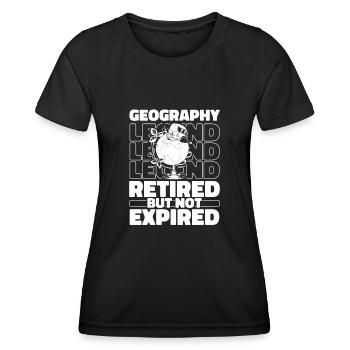 Geography Retired geographer - Women's Functional T-Shirt - black - Front - AI Model Female 172 light (172cm)