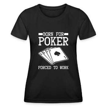 Poker Pokerspieler Pokerkarten - Frauen Funktions-T-Shirt - Schwarz - Vorne - AI Model Female 172 light (172cm)