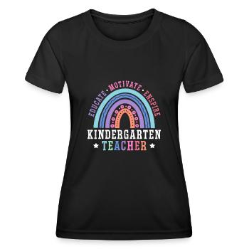 Kindergärtnerin Ausbilden Motivieren Inspirieren - Frauen Funktions-T-Shirt - Schwarz - Vorne - AI Model Female 172 light (172cm)