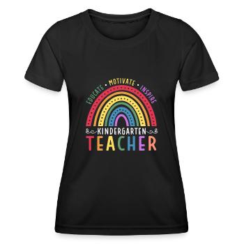 Kindergärtnerin Ausbilden Motivieren Inspirieren - Frauen Funktions-T-Shirt - Schwarz - Vorne - AI Model Female 172 light (172cm)