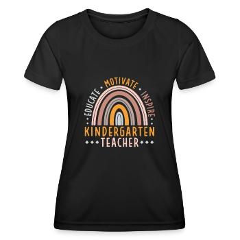 Kindergärtnerin Ausbilden Motivieren Inspirieren - Frauen Funktions-T-Shirt - Schwarz - Vorne - AI Model Female 172 light (172cm)