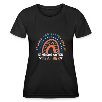 Kindergärtnerin Ausbilden Motivieren Inspirieren - Frauen Funktions-T-Shirt - Schwarz - Vorne - AI Model Female 172 light (172cm)