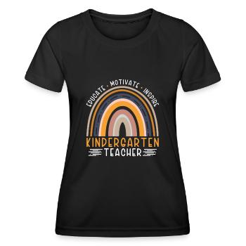 Kindergärtnerin Ausbilden Motivieren Inspirieren - Frauen Funktions-T-Shirt - Schwarz - Vorne - AI Model Female 172 light (172cm)