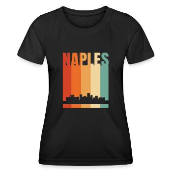 Naples - T-shirt sport Femme - noir - Devant - AI Model Female 172 light (172cm)