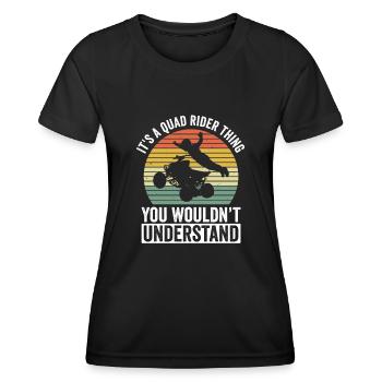 Quad - Women's Functional T-Shirt - black - Front - AI Model Female 172 light (172cm)