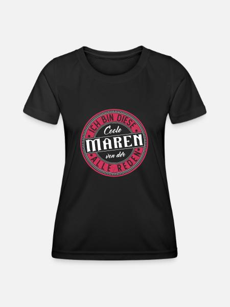 Maren Geschenkidee Geschenk Geburtstag - Frauen Funktions-T-Shirt - Schwarz