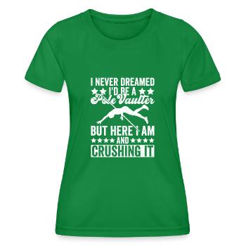 Stabhochsprung Stabhochspringer - Frauen Funktions-T-Shirt - Kelly Green - Vorne - AI Model Female 172 dark (172cm)