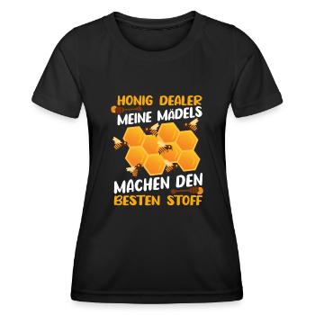 Imker Honig Dealer Meine Mädels machen Honig - Frauen Funktions-T-Shirt - Schwarz - Vorne - AI Model Female 172 light (172cm)