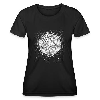 RPG Tabletop Rollenspiel D20 Würfel - Frauen Funktions-T-Shirt - Schwarz - Vorne - AI Model Female 172 light (172cm)