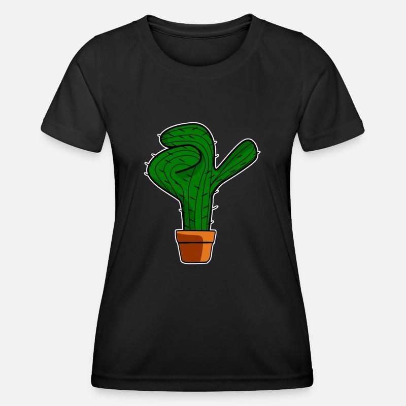 Dabbing Cactus Garden Cacti - Women's Functional T-Shirt - black
