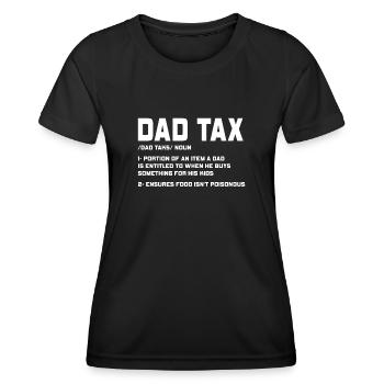 Vintage Dad Steuerdefinition Männer Lustiger Vatertag - Frauen Funktions-T-Shirt - Schwarz - Vorne - AI Model Female 172 light (172cm)