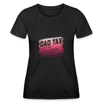 Vintage Dad Steuerdefinition Männer Lustiger Vatertag - Frauen Funktions-T-Shirt - Schwarz - Vorne - AI Model Female 172 light (172cm)