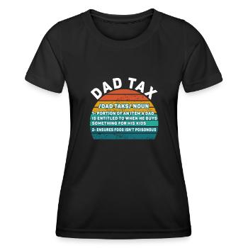 Vintage Dad Steuerdefinition Männer Lustiger Vatertag - Frauen Funktions-T-Shirt - Schwarz - Vorne - AI Model Female 172 light (172cm)