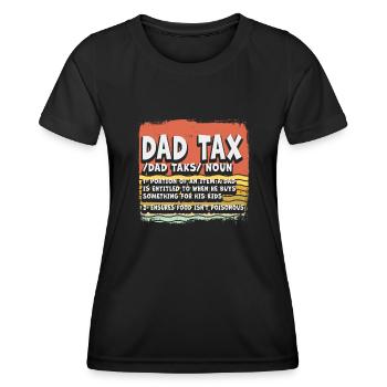 Vintage Dad Steuerdefinition Männer Lustiger Vatertag - Frauen Funktions-T-Shirt - Schwarz - Vorne - AI Model Female 172 light (172cm)