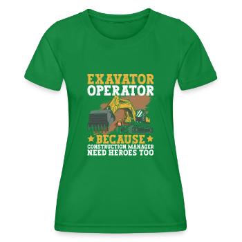 Baggerlader Bagger - T-shirt sport Femme - vert - Devant - AI Model Female 172 dark (172cm)