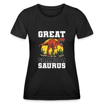 Great Grandpasaurus Great Grandpa Grandfather - Frauen Funktions-T-Shirt - Schwarz - Vorne - AI Model Female 172 light (172cm)