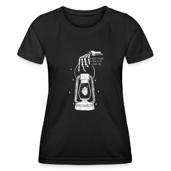Lost Myself Aesthetic - Frauen Funktions-T-Shirt - Schwarz - Vorne - AI Model Female 172 light (172cm)
