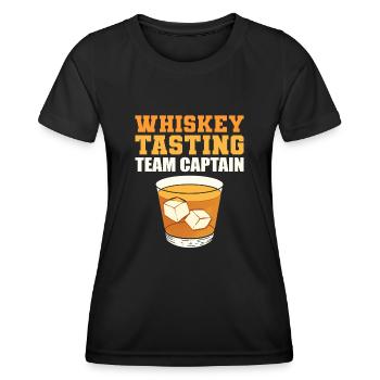 Whiskey Tasting Team Captain Whisky Tasting - Women's Functional T-Shirt - black - Front - AI Model Female 172 light (172cm)