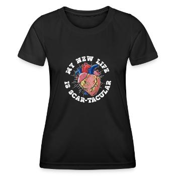 Herzoperation Herz OP Herztransplantation - T-shirt sport Femme - noir - Devant - AI Model Female 172 light (172cm)