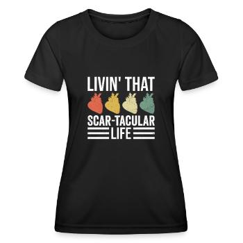 Herz OP Herztransplantation - T-shirt sport Femme - noir - Devant - AI Model Female 172 light (172cm)