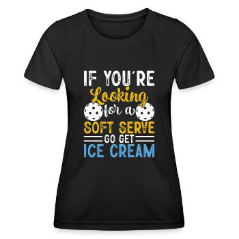 Pickleball si vous êtes à la recherche d’un service moelleux go - T-shirt sport Femme - noir - Devant - AI Model Female 172 light (172cm)