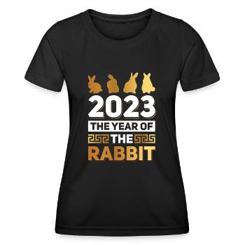 2023 The year of the rabbit Chinese Zodiac - Women's Functional T-Shirt - black - Front - AI Model Female 172 light (172cm)