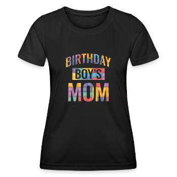 Mère du garçon d’anniversaire Bauklötze - T-shirt sport Femme - noir - Devant - AI Model Female 172 light (172cm)