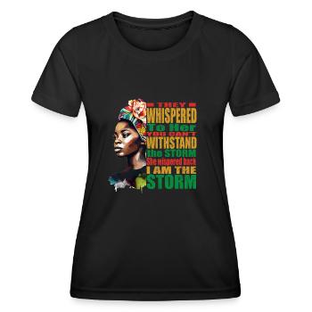I Love My Roots Black Powerful History Month - Women's Functional T-Shirt - black - Front - AI Model Female 172 light (172cm)