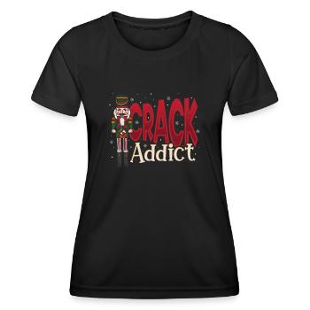 Crack Addict Nutcracker Christmas Squad Ballet - Frauen Funktions-T-Shirt - Schwarz - Vorne - AI Model Female 172 light (172cm)