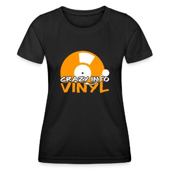 Record Turntable - Women's Functional T-Shirt - black - Front - AI Model Female 172 light (172cm)