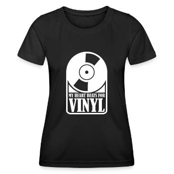 Vinyl Record Records - Women's Functional T-Shirt - black - Front - AI Model Female 172 light (172cm)